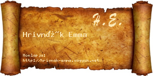 Hrivnák Emma névjegykártya