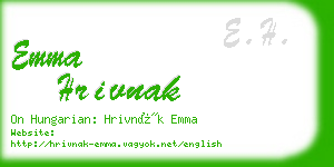 emma hrivnak business card